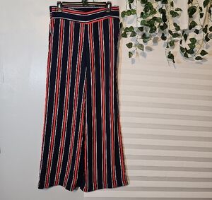 Cynthia Rowley Blue and Red Wide Leg Jumpsuit